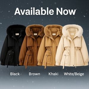 Kode Hooded Cotton-padded Jacket Warm Fleece Lining Korean Style Autumn